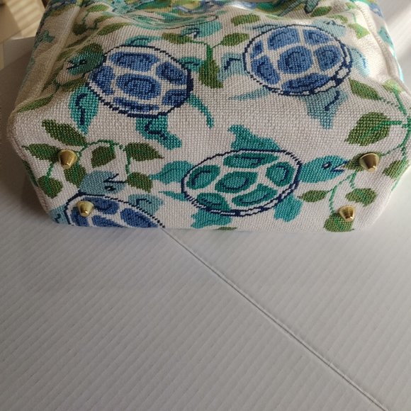 Sea Turtle Starfish Cross Stitch Purse shoulder Bag - Picture 8 of 16